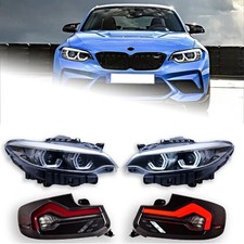 Pair LED Headlight For BMW 2 Series F22 2014-2019 Headlights+Talights Lamp  