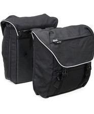 BECK Sporty Water and Tear Resistant Pannier Rack Double Bag 30L Black Bicycle