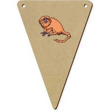 5 x 140mm 'Golden Lion Tamarin' Bunting Pennants / Flags (BN00092850)