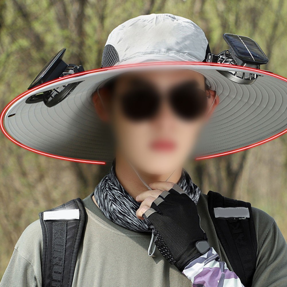 APL Ventilatore Solare Regolabile a Tesa Larga per Cappelli Leggero e Funzionale