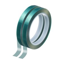 2Rolls High Temperature Masking Tape 15/32"x216ft PET Adhesive Tapes Green