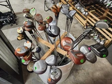 Lot of Golf Clubs ... 50 Drivers and Woods Various Brands ... Clearance Special