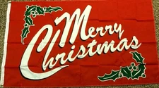new RED MERRY CHRISTMAS 3x5ft FLAG superior premium quality US seller 100D