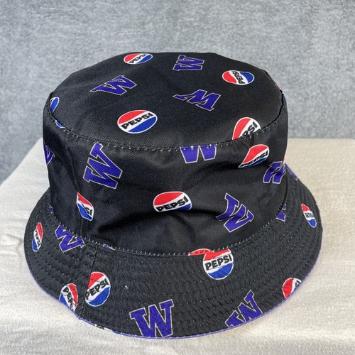 UW Pepsi Bucket Hat Reversible Purple Black AOP Sun Hat University of Washington - Picture 5 of 5