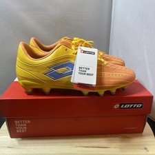 Lotto Superleggera Soccer Shoes Mens Size 8 Yellow Orange Cleats Football New 