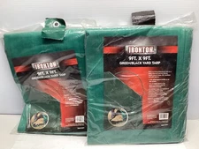 Ironton 9ft X 9ft Green Black Yard Tarp 30177 Lot of 2 New