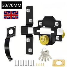 50/70mm Dual-side Heavy Duty Long Throw Gate Lock with a Handle 5 Keys for Gate