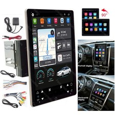 4 64GB Rotatable Double 2 Din Car Stereo Radio 10.1" Android 15 GPS Carplay BT