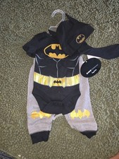 Batman The Dark Knight Infant Boys Bodysuit Pants Set Hat Outfit 3-6M NWT AB9