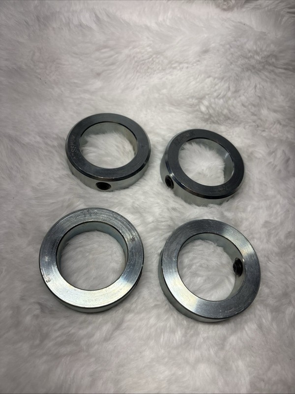 AZSSMUK 2" Bore Solid Steel Style Zinc Plated Set Screw Shaft Collars Set Of 4