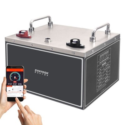 Syntrox 100Ah 12V Lifepo 4 Lithium Batterie | Akku Untersitz mit BMS, Bluetooth,