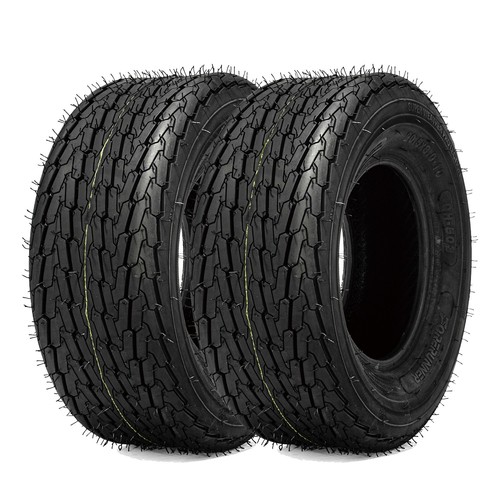 Set 2 20.5x8.0-10 Trailer Tires 6Ply 205/65-10 Boat Trailer 20.5x8-10 Heavy Duty