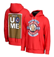 Men's ProSphere Red John Cena Farewell Tour Pullover Hoodie S-5XL