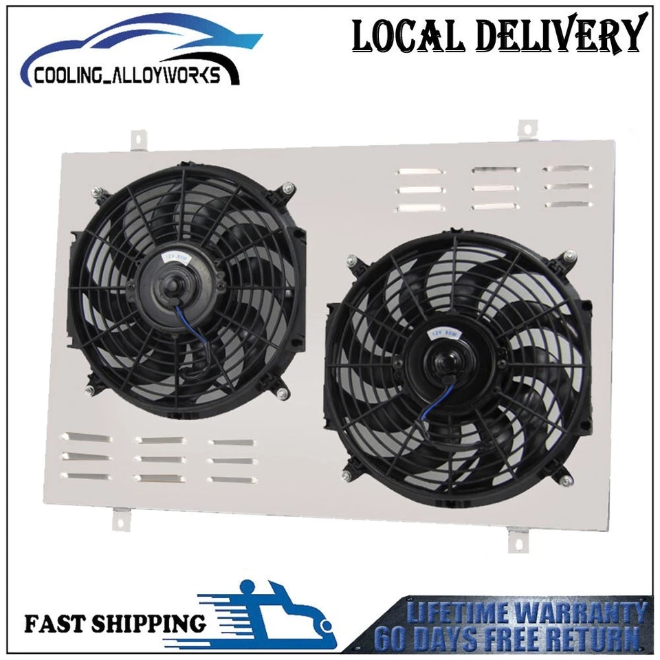 Electric Fan+Shroud+Relay For 1985-1997 Ford F150 F250 F350 Bronco 5.0L/5.8L V8 Foto 2 de 4