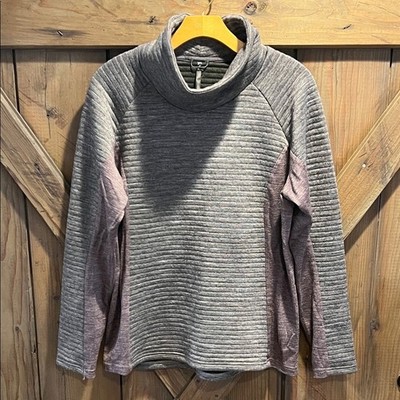 KUHL Verena Pullover Funnel Neck Wool Blend Purple Athletic Sweater Women Large