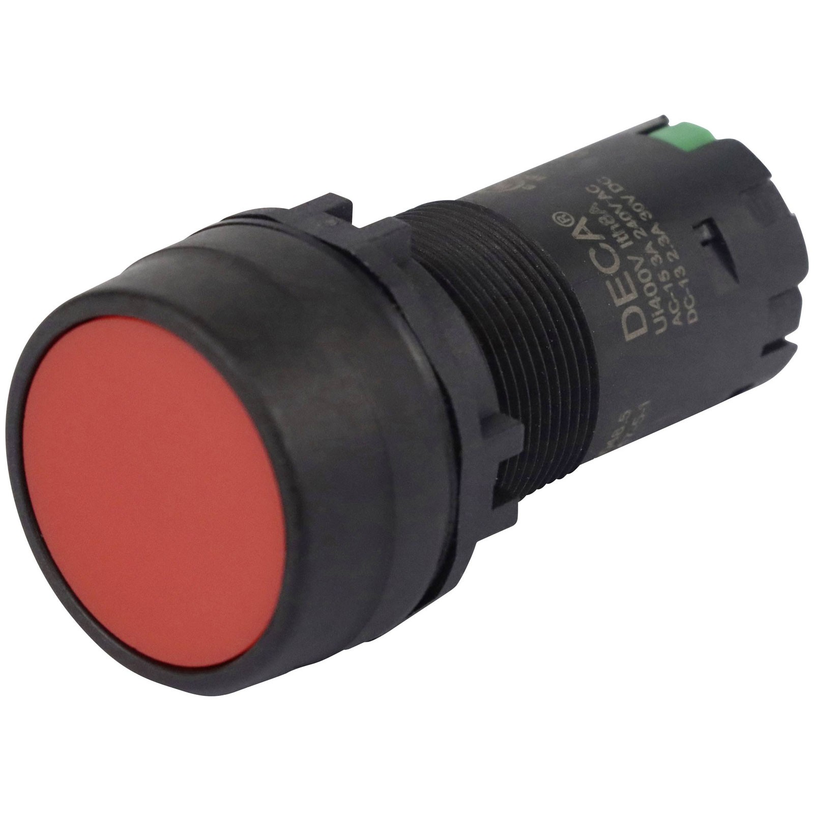 DECA Pushbutton Switch 400V 8A Red Momentary 1piece 29.9x20.5x55.5mm