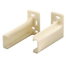 Drawer Track Back Plate, 3/8 x 1, Plastic, Off-White 1 Pair
