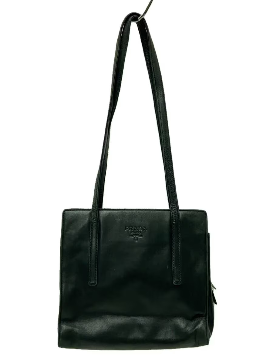 Prada black leather handbag luxury designer bag