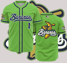 NEW Savannah Bananas Baseball Jersey, Custom baseball Jersey US1519