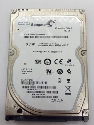 SEAGATE **ST9320325AS** 320GB *** SATA HDD Notebook 2,5 Zoll #NFP1815