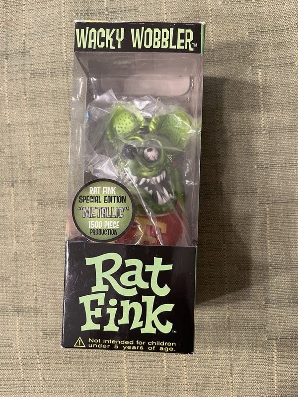 Funko Wacky Wobbler Ed "Big Daddy" Roth Special Edition RAT FINK Metallic Green