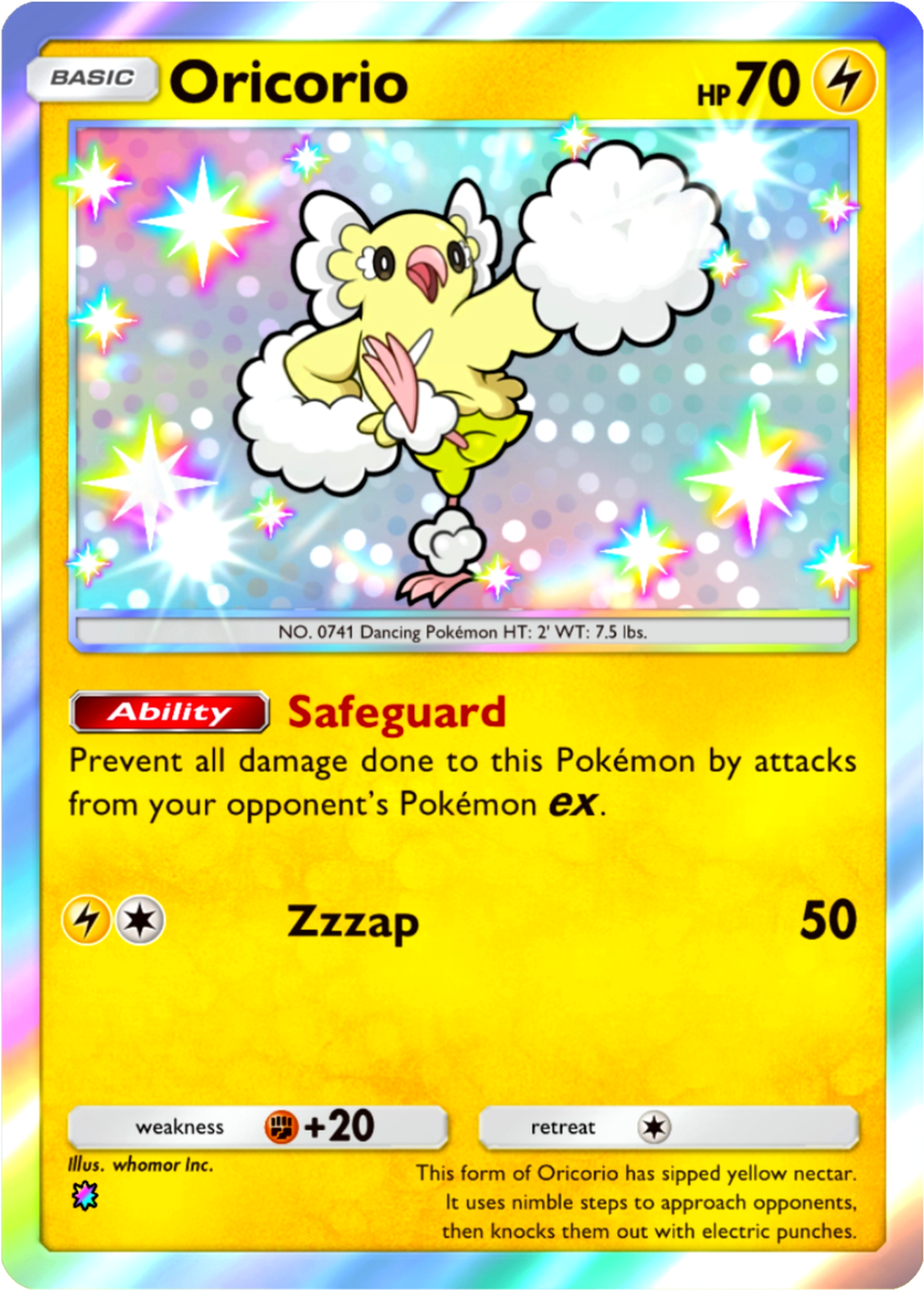 Pokemon Pocket TCG Trading Card Game 1 Star Shiny Oricorio Mega Rising DIGITAL Pokemon Pocket TCG Trading Card Game 1 Star Shiny Oricorio Mega Rising DIGITAL