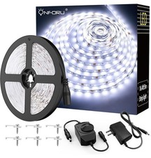 LED Light Strip,16.4ft Dimmable LED Tape Light, 6000K Daylight White Strip Li...