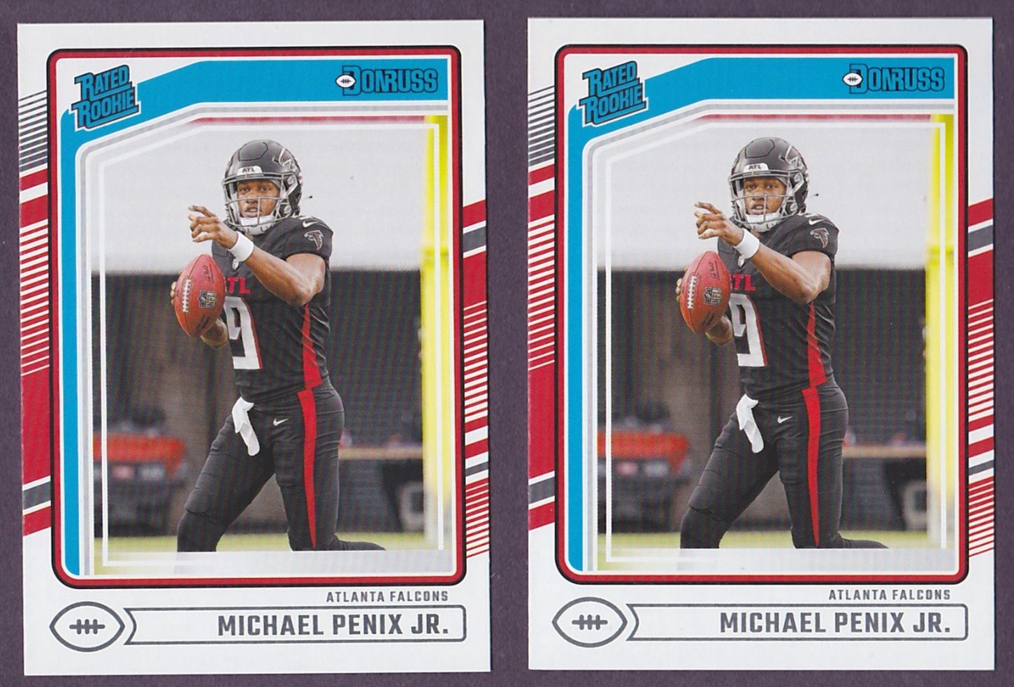2024 Donruss Rookie RC LOT X 2 #308 Michael Penix Jr. Atlanta Falcons