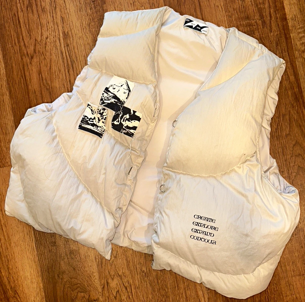 CEEC Men's White Insulated Puffer Vest Zip Front Solid Size XL Regular image 1