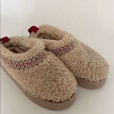 UGG Shearling Tazz Braid Platform Slip On Mules Slippers US 7.5 EU 38