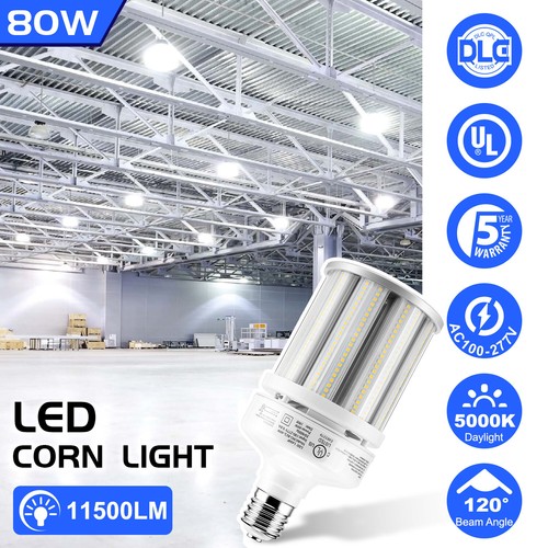 80W LED Corn Light Retrofit Bulb 5000K 11500LM Replace 320W Metal Halide HID HPS - Picture 5 of 12