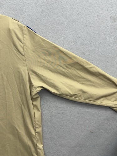 Boy Scout Shirt Adult M Khaki Uniform Long Sleeve Button Up BSA Pockets Top - Picture 8 of 9