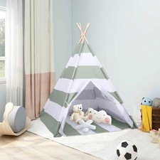 Kindertent Grau und Weiß 120 x 120 x 150 cm ...