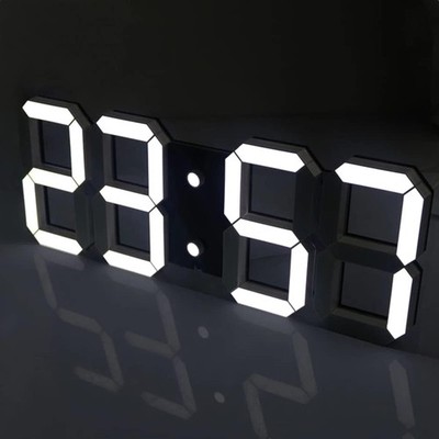 LED Wanduhr Digital Wecker mit Helligkeit Wecker Schlafzimmer Büro