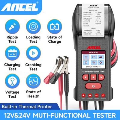 BST600 Car Battery Tester Temperature Load Tester Cranking Charging System Test