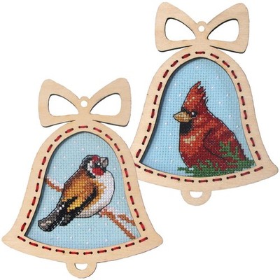 Orchidea Bell with Birds Set Counted Cross-Stitch Kit