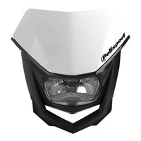 Polisport Halo Scheinwerfer Headlight Wh/Bk Schwarz
