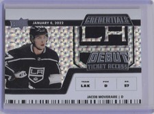 2022-23 Upper Deck Credentials #155 Jacob Moverare Debut Ticket Access /999