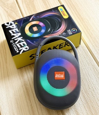 Andowl Tragbare Bluetooth Box Mini Lautsprecher Wireless Wasserdicht RGB LED Lichter