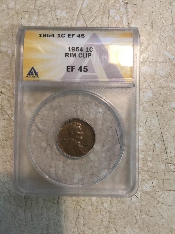1954P LINCOLN 1 C ANACS MINT ERROR CLIP RIM 1909 VDB STEEL 1943PDS Coin Lot - Image 2 of 4