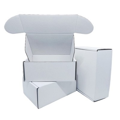 Small White Box 6 x 4 x 3 Inch 50 Pack Recyclable Corrugated Gift Mailers Sto...