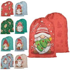 1Pc Dwarf Large Christmas Gift Bag Santa Sack Drawstring Gift Bag Birthday Party