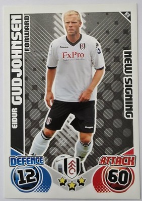 Topps Match Attax 2010/11 Update - Eidur Gudjohnsen - Fulham - #N18