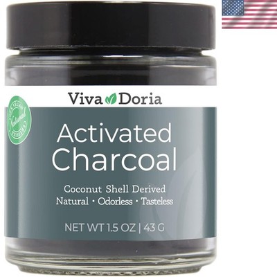 Versatile Coconut Shell Activated Charcoal Powder - 1.5 Oz for Detoxing
