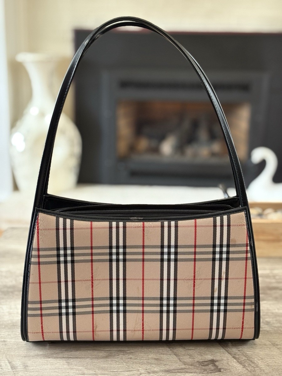 BURBERRY LONDON / バーバリー ロンドンA1A67-677-28 Burberry London Nova Check Shoulder Bag Beige Plaid Handbag Zip