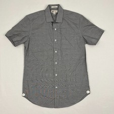J Crew Thomas Mason Shirt Mens M Gray Glen Check Plaid Ludlow Button Up Casual