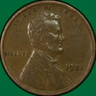 1921 Lincoln Wheat Cent Extremely Fine XF Coin #40966