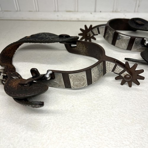 Espuelas ganadoras de colección CUTTING HORSE ASSOCIATION HCHA RARAS - Imagen 2 de 15