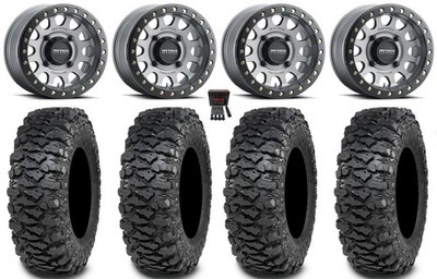 Method 401 Bdlk 15x6 Wheels Ti 35'' Savage XT Sticky Tires Renegade Outlander