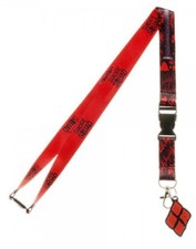 Suicide Squad Goodnight Lanyard with ID Holder and Harley Quinn Charm Keychain